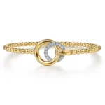 Chic 21K Two-Tone Bujukan Double Circle Diamond Bracelet
