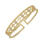 Bujukan Pyramid Diamond Cuff – 21K Yellow Gold Edition - Image 3