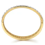 21K Yellow Gold Diamond Bangle - Image 4
