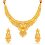 Opulent Rawa Work Gold Necklace Set - Image 2