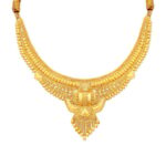 Opulent Rawa Work Gold Necklace Set - Image 4