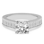 White Gold Irene Side Stone Lab Diamond Ring - Image 4