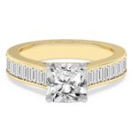 Yellow Gold Irene Side Stone Lab Diamond Ring - Image 4