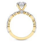 Yellow Gold Enchanted Bliss Side Stone Lab Diamond Ring - Image 3