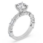 Enchanted Bliss White Gold Ring with Lab Diamond Accents - Image 4