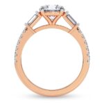 Rose Gold Opalina Charm Side Stone Lab Diamond Ring - Image 2