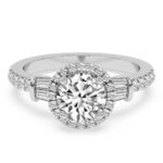 White Gold Liora Cascade Halo Lab Diamond Ring - Image 2