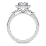 White Gold Liora Cascade Halo Lab Diamond Ring - Image 3