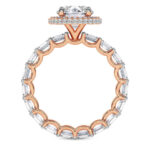 The Amaryllis Side Emerald Ring in Rose Gold - Image 3