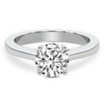 White Gold Teagan Solitaire 1.5mm Lab Diamond Ring