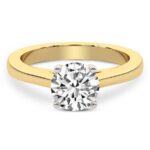 Yellow Gold Teagan Solitaire 1.5mm Lab Diamond Ring - Image 2