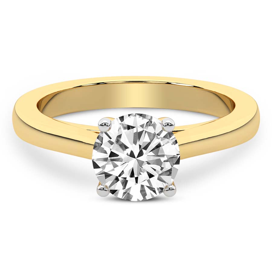 AFDRE44804-A02 Yellow Gold Teagan Solitaire 1.5mm Lab Diamond Ring - Image 1