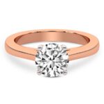 Rose Gold Teagan Solitaire 1.5mm Lab Diamond Ring - Image 2