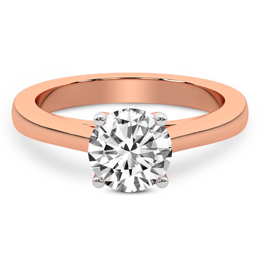 AFDRE44804-A03 Rose Gold Teagan Solitaire 1.5mm Lab Diamond Ring - Image 1