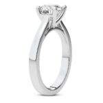 White Gold Teagan Solitaire 1.5mm Lab Diamond Ring - Image 4