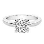 White Gold Azalea Classic Solitaire 1.5mm Lab Diamond Ring - Image 2