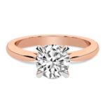 Rose Gold Azalea Classic Solitaire 1.5mm Lab Diamond Ring
