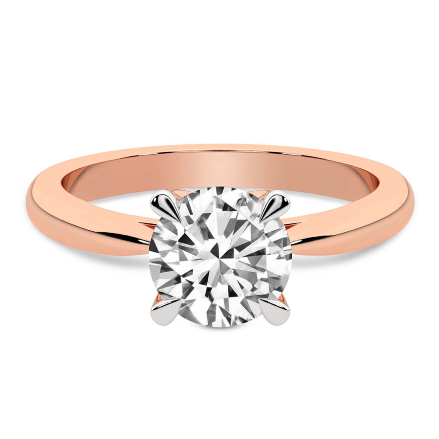 AFDRE45004-A03 Rose Gold Azalea Classic Solitaire 1.5mm Lab Diamond Ring - Image 1