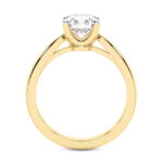 Yellow Gold Azalea Classic Solitaire 1.5mm Lab Diamond Ring - Image 3