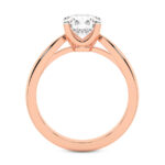 Rose Gold Azalea Classic Solitaire 1.5mm Lab Diamond Ring - Image 3