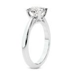 White Gold Azalea Classic Solitaire 1.5mm Lab Diamond Ring - Image 4
