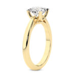 Yellow Gold Azalea Classic Solitaire 1.5mm Lab Diamond Ring - Image 4
