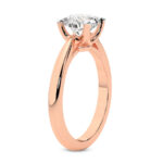 Rose Gold Azalea Classic Solitaire 1.5mm Lab Diamond Ring - Image 4