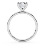 White Gold Four Prong Solitaire 1.5mm Lab Diamond Ring - Image 3