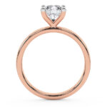 Rose Gold Four Prong Solitaire 1.5mm Lab Diamond Ring - Image 3