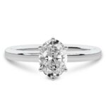 White Gold Six Prong Solitaire 1.5mm Lab Diamond Ring