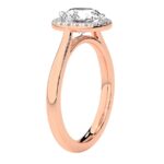 Rose Gold Harriet Halo 1.5mm Lab Diamond Ring - Image 4
