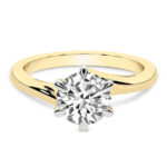 Golden Seraphina Twist — Modern Solitaire Brilliance - Image 2
