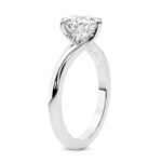 White Gold Seraphina Twist Prongs Solitaire 1.5mm Lab Diamond Ring - Image 4