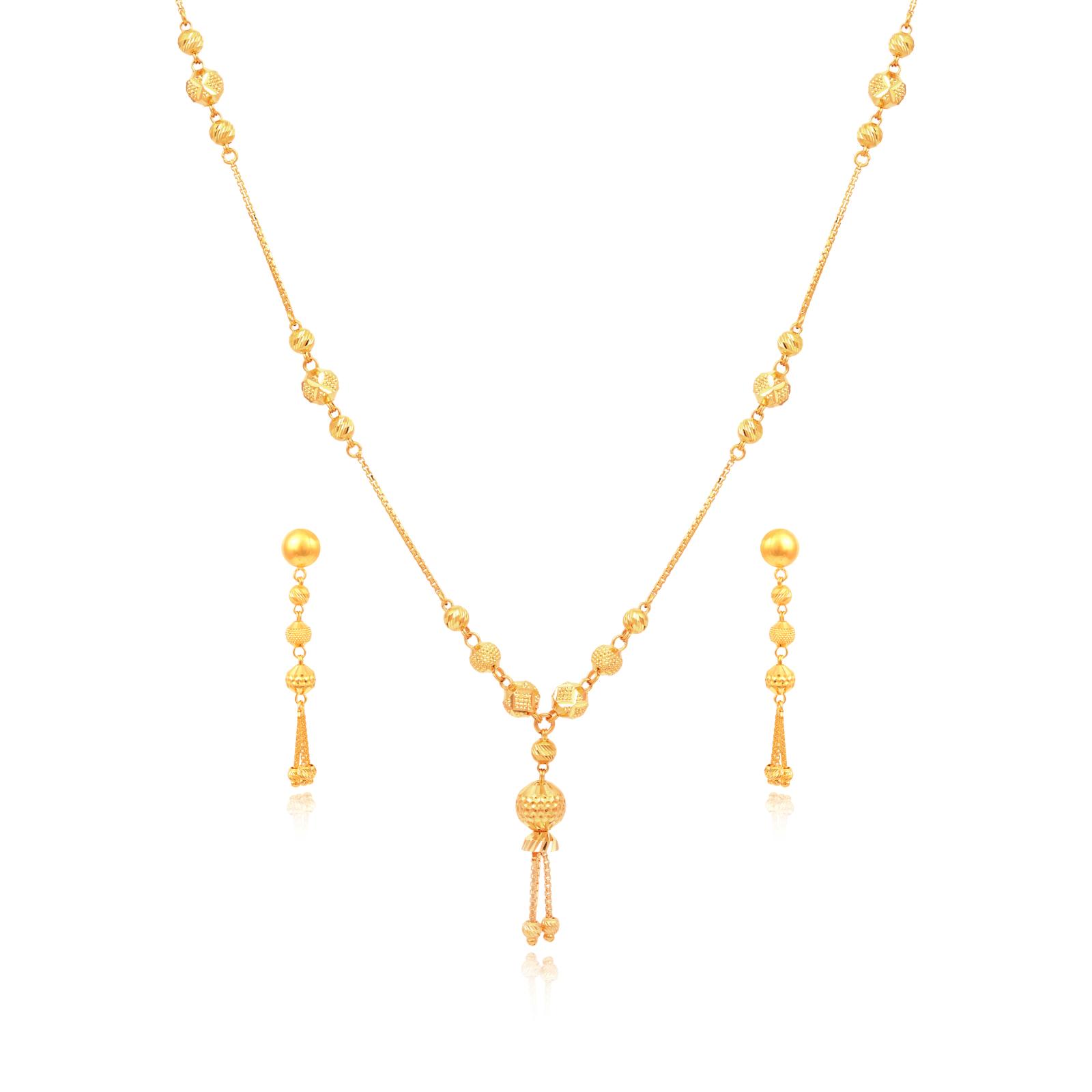 BAFJNS5 Design Trends in 22kt Gold Necklace set - Image 1